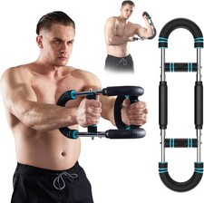 HOTWAVE Twister Arm Exerciser,Adjustable Spring Workout Bar, Forearm Blue