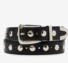 Steve Madden Women's Studded Faux-Leather Belt, S