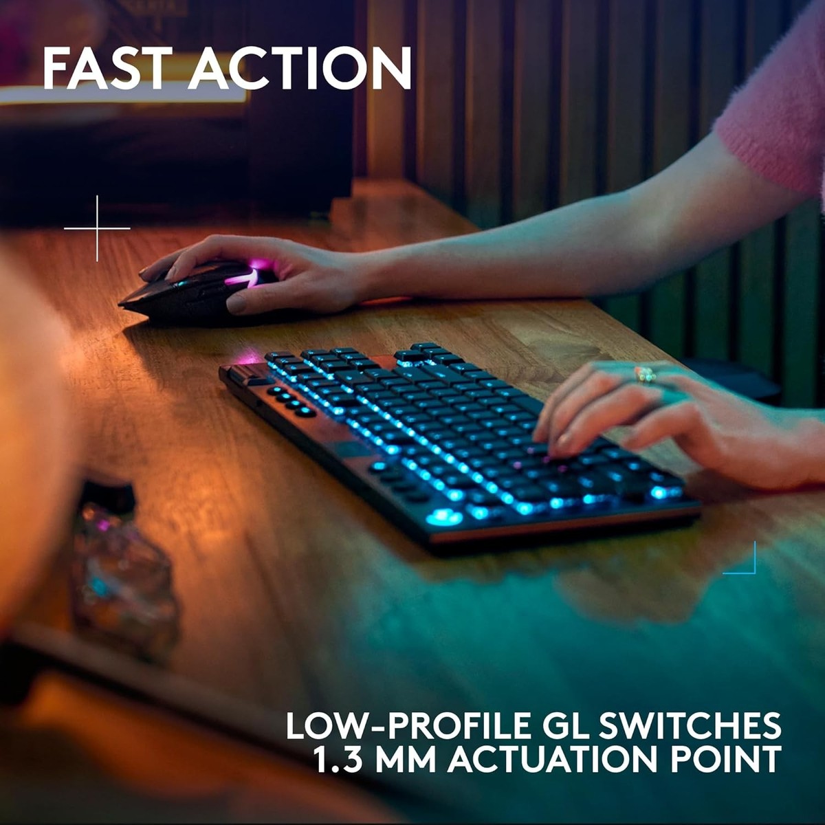 Logitech G915 X LIGHTSPEED TKL Mechanical GL Blue Clicky Switch