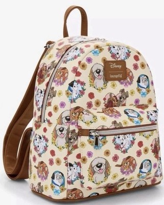 Loungefly Disney Dogs Flower Hearts Mini Backpack NEW with 