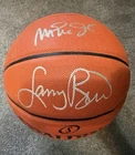 Larry Bird & Magic Johnson Signed Basketball Spalding NBA Game Ball Fanatics COA