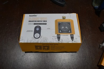 Rainpoint 2-Zone Wifi Irrigation Water Timer, 2 Outlet Smart Hose Timer-Hub Plug