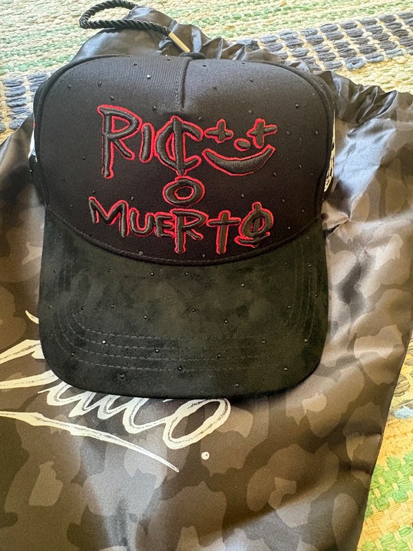 NEW Belico Rico O Muerto Hat Black Red One Size Limited Edition of 500 BOX + BAG