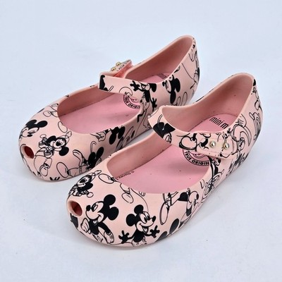 Mini Melissa Ultragirl Disney Mickey 90th Anniversary Pink Jelly Shoes Size 10