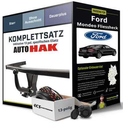 Anhängerkupplung starr für FORD Mondeo Fliessheck +E-Satz Kit