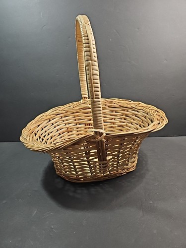 Weidenkorb Haube Ostern Boho Shabby Viktorianisch 5x7x13" mit Griff Natur - Bild 6 von 9