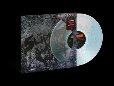 BON JOVI - Slippery When Wet WATER FILLED Liquid Vinyl LP Limited Edition