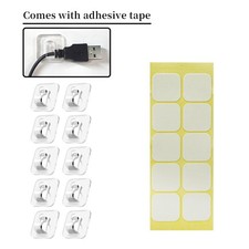 Sticky Cable Clips Small Clear Wall Hooks for Office Ethernet Cables TV