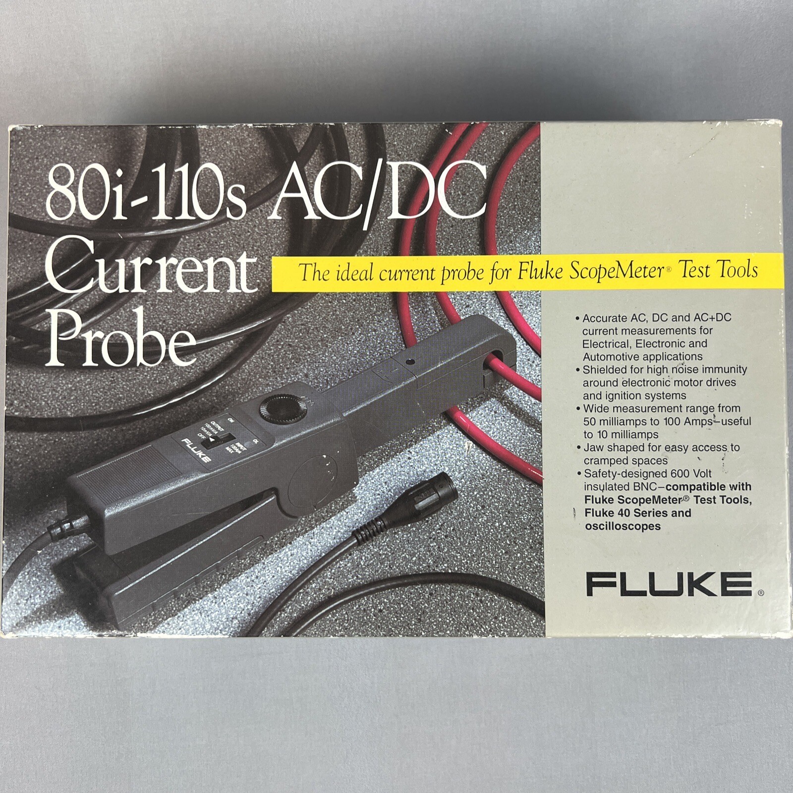 Fluke 80i110s AC DC Current Probe Excellent Condition With Original