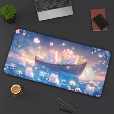 Kawaii Cats Desk Mat Mouse Pad, Cute Large Mouse Pad, Kawaii Gaming Mouse Pad