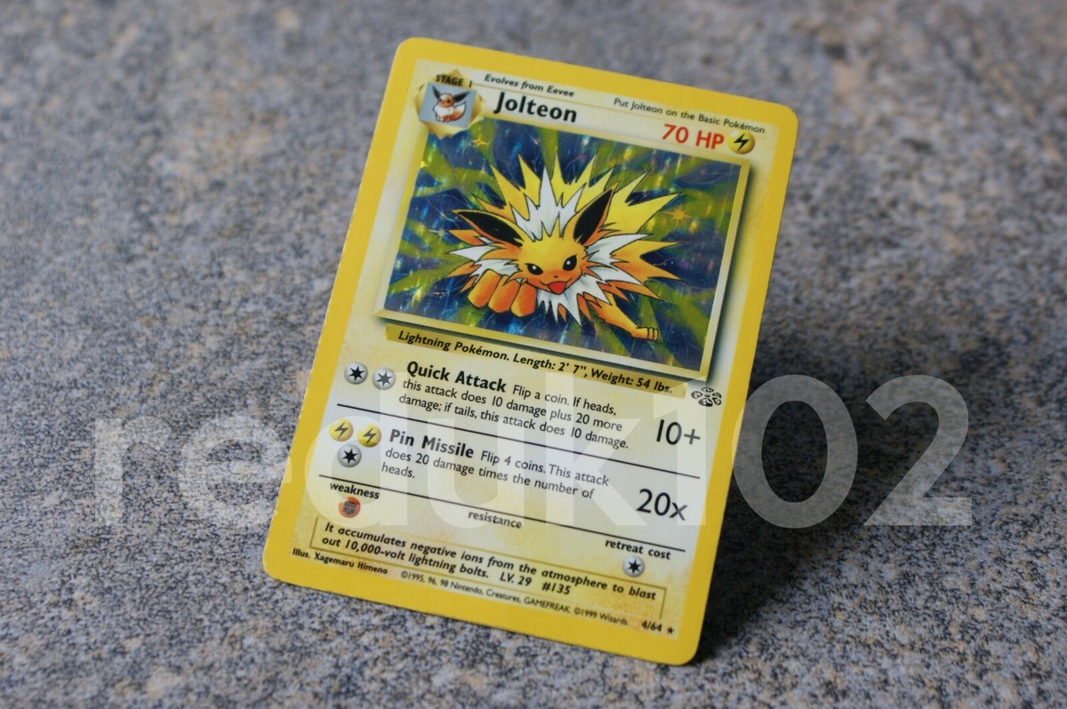 英語版初期　ポケモンカード　Jolteon holo 4/64 POKEMON CARD JUNGLE Jolteon 4/64 HOLO FOIL RARE 1ST EDITION