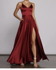 prom dress size 3 burgundy