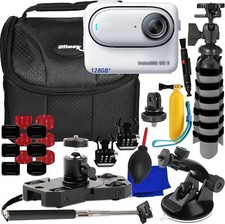Insta360 GO3 S Standard Edition Arctic White, 128GB - 12PC Accessory Bundle