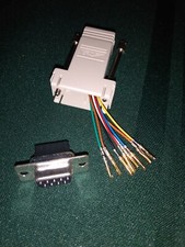 LOT OF 3 - DB9 Adapter, DB9 Female / RJ45 - 8 pin, 8 connection