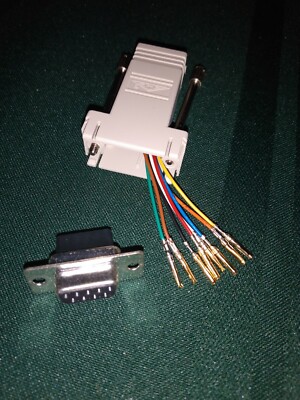 LOT OF 3 - DB9 Adapter, DB9 Female / RJ45 - 8 pin, 8 connection