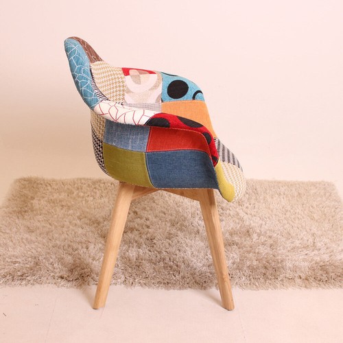 Patchwork Dining Set - 4 x Fabric Chairs & a Modern Dining Table - Picture 31 of 56