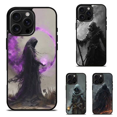 For iPhone SE4 16E 12 13 14 15 16 Pro Max Full Body Case magic human necromancer