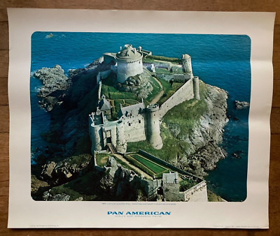 France - Le Forte La Latte Pan Am Vintage Poster Jet Clippers Series 19-1967