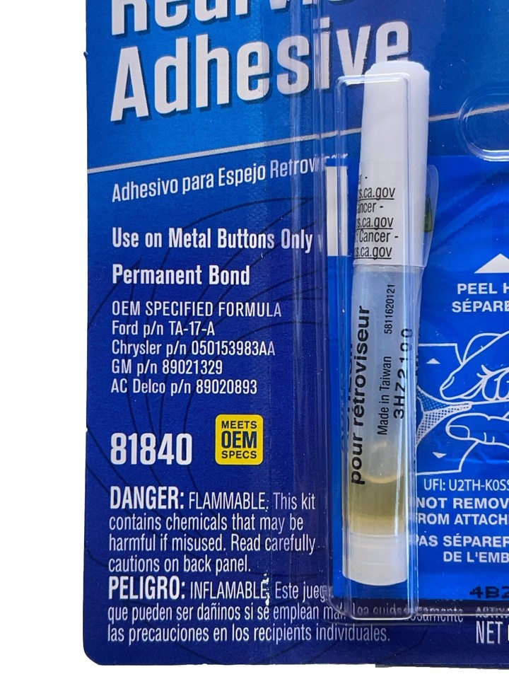 Permatex 81840 Professional Strength Extreme Rearview Mirror Adhesive