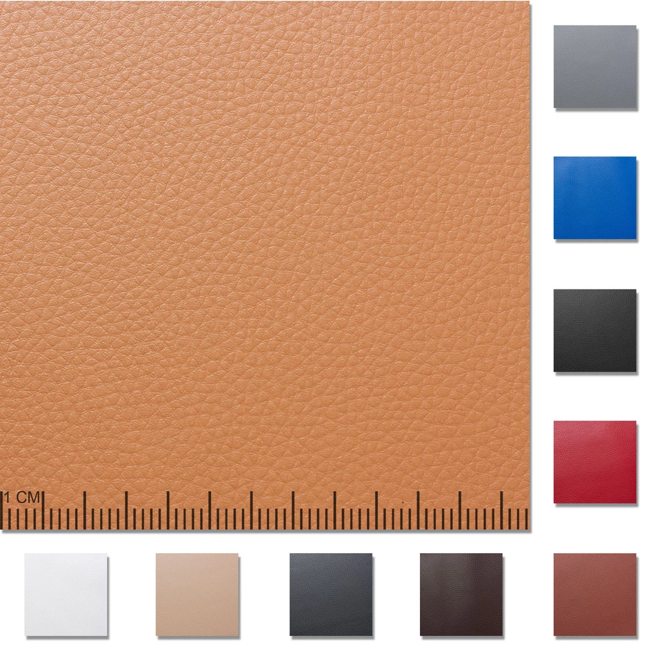 MARKENLOS Kunstleder 140 cm Breite mit Schaumstoff kaschiert Meterware Leder