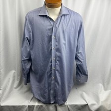 Brooks Brothers Shirt Mens 17.5-4/5 Blue White Check Button Up Regent