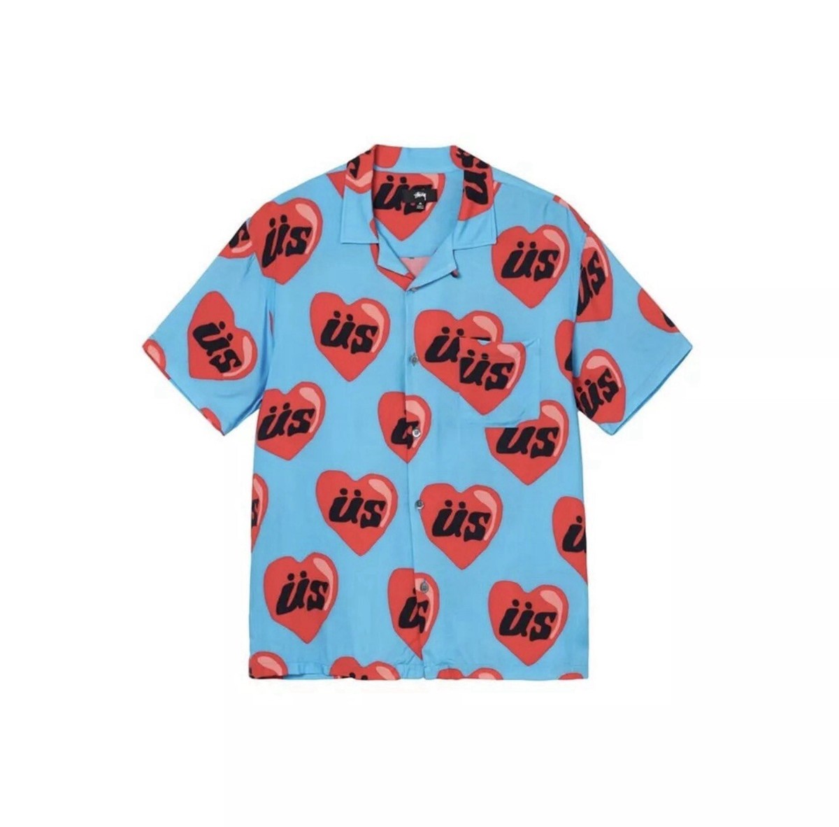 Stussy X Cactus Plant Flea Market CPFM Cactus Heart Shirt Blue