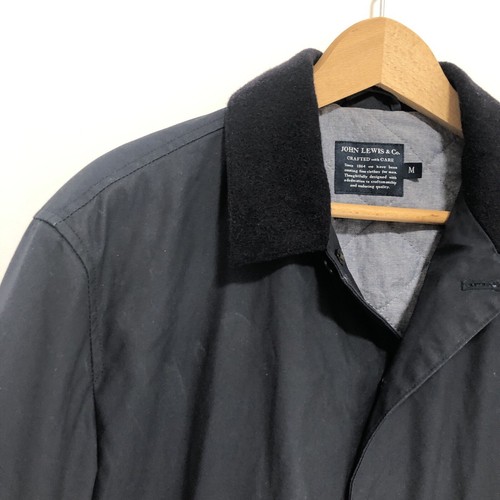 John Lewis & Co British Millerain Navy Crafted Jacket Brushed Cotton Collar - M - Picture 2 of 17