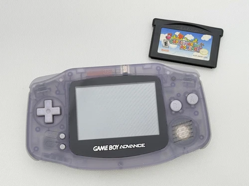 Nintendo Game Boy Advance Glacier Console GBA w/Super Mario Advance