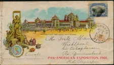 1901 Pan Am Expo Cover to Austria Navasota Grimes County Texas #297