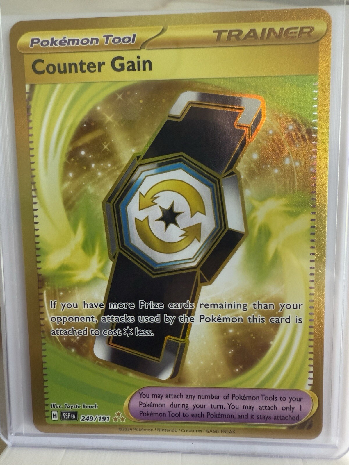 NM Pokemon Counter Gain - 249/191 - SV08: Surging Sparks (SV08) HR