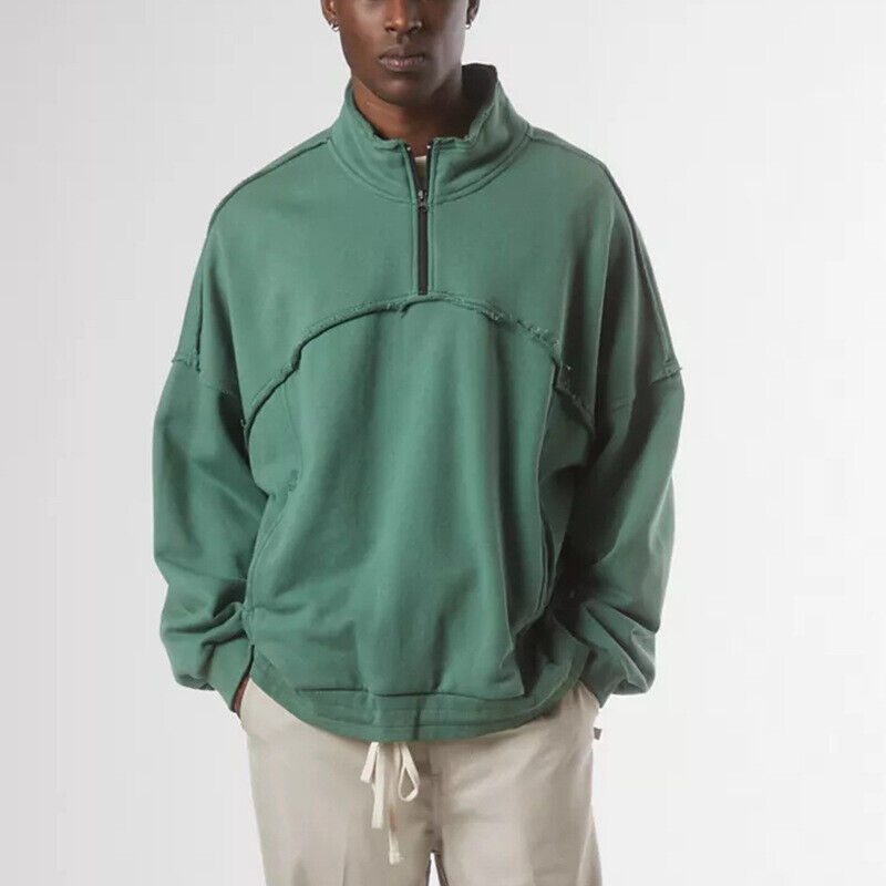 Men's Distressed Hooded Sweatshirt Casual Trend Loose Hoodie Jacket Outwear  Top