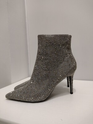 Carvela Lovebird Bootie Silver Grey Size 6UK 39 EU Brand New