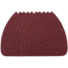 Draper 08611 Detail Schleifplatte - Haken & Schlaufe 140mm 40 Grit SSD6 10 Teile