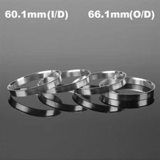 4Pcs Aluminum Wheel Hub Centric Rings Spigot Spacer Set 60.1mm ID to 66.1mm OD