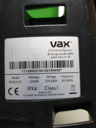 Replacement Spare Parts for Vax ECGLV1B1 Rapid Power Upright Carpet Cleaner - Picture 55 of 90