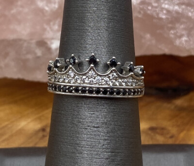 ⑤王冠RING中 Silver925 Solid 925 Sterling Silver King's Crown Archer Thumb Men's Ring