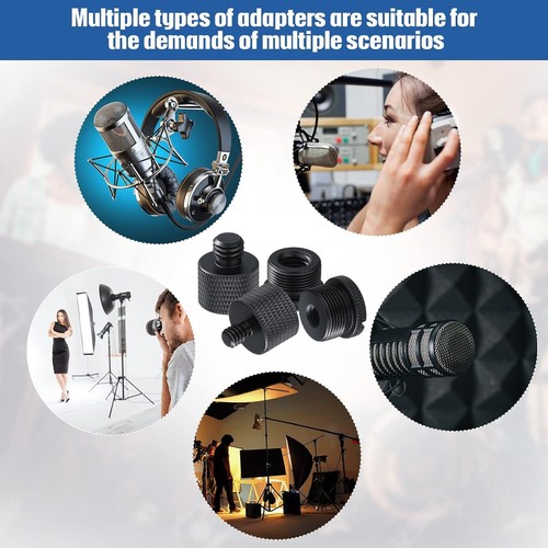16Pcs Mic Stand Thread Adapter Set,5/8 Female to 3/8 Male and 3/8 Female to 5/8 - Picture 6 of 9