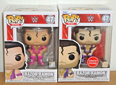 FUNKO POP WWE 47 RAZOR RAMON GAMESTOP METALLIC EXCLUSIVE SCOTT HALL VAULTED  RARE