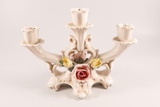 Ens Germany Kerzenleuchter Tisch- Leuchter drei flammig mit plastische Rosen 679