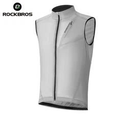 ROCKBROS Men's Cycling Running Vest Sleeveless Windbreakers With Two side Pocket