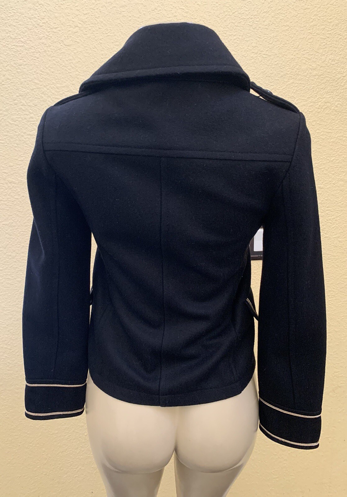 Zara Basic Size Medium Black Cropped Military Sty… - image 3