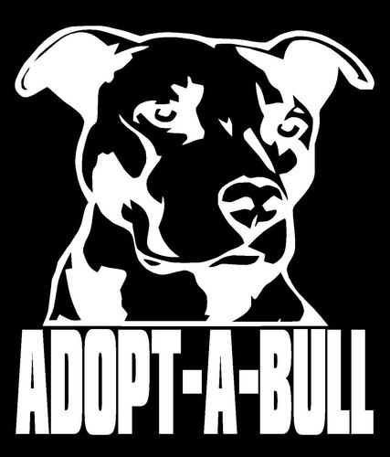 adopt-a-bull vinyl decal sticker car window bump