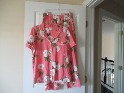 BedHead  Floral Short Sleeve Crop Pajama Set Size Medium