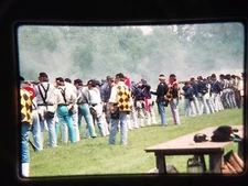 ZZ09 35MM ORIGINAL SLIDE Civil War Reenactment Greenfield Village Muzzle Loaders