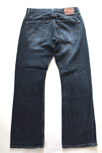 Levi's 507 Herren Jeans Slim Bootcut W34 L32 Dunkelblau Selten Auslaufmodell LEVH428 - Bild 4 von 11