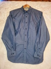 Nautica Shirt Adult Large Blue Striped Long Sleeve Button Up Casual Mens L