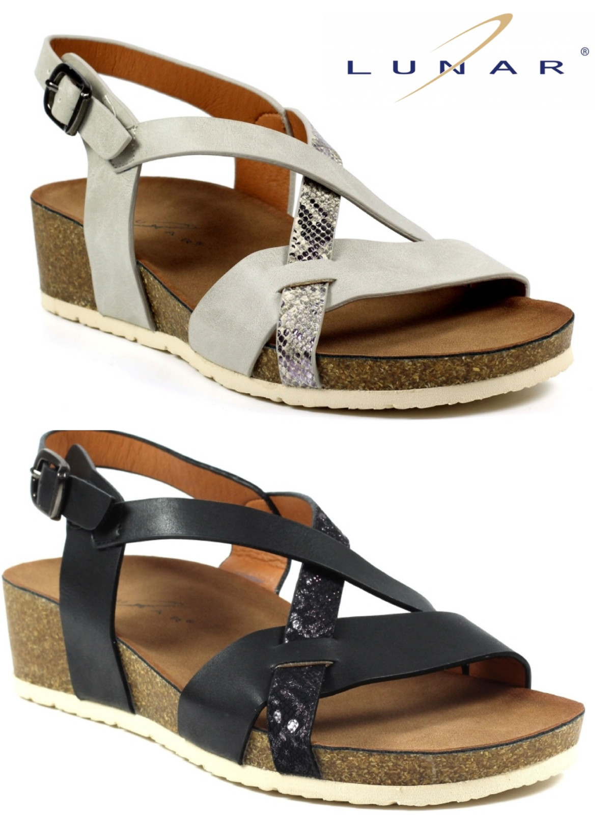 SANDALIAS DE CUÑA LUNAR LIBERTY SLIGBACK PARA MUJER