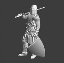 Northern Crusades Miniatures Medieval Crusader Knight on Foot at Ease 28mm 54mm