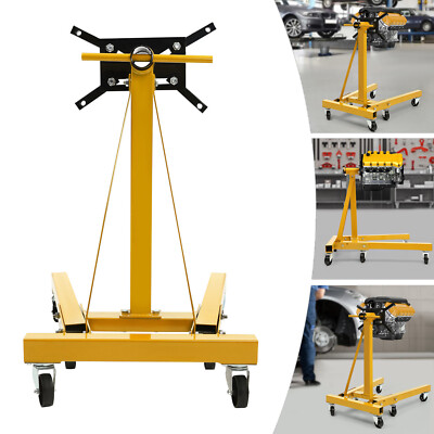 2000 lbs Folding Engine Stand Foldable 360° Rotating Engine Holder Heavy Duty