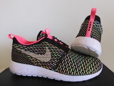 NIKE FLYKNIT ROSHERUN ID MULTI COLOR-PINK SZ 9.5 [718293-993] | eBay